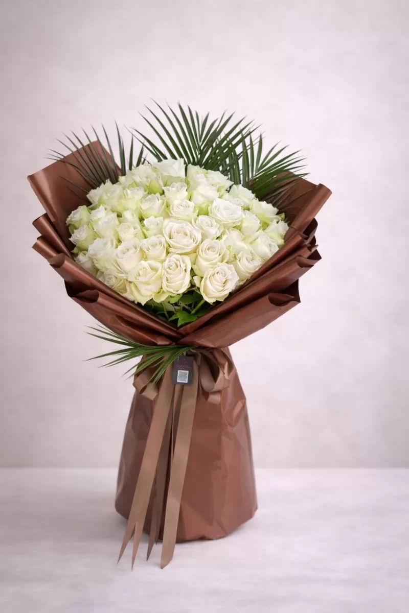 Premium Beyaz Gül Buketi