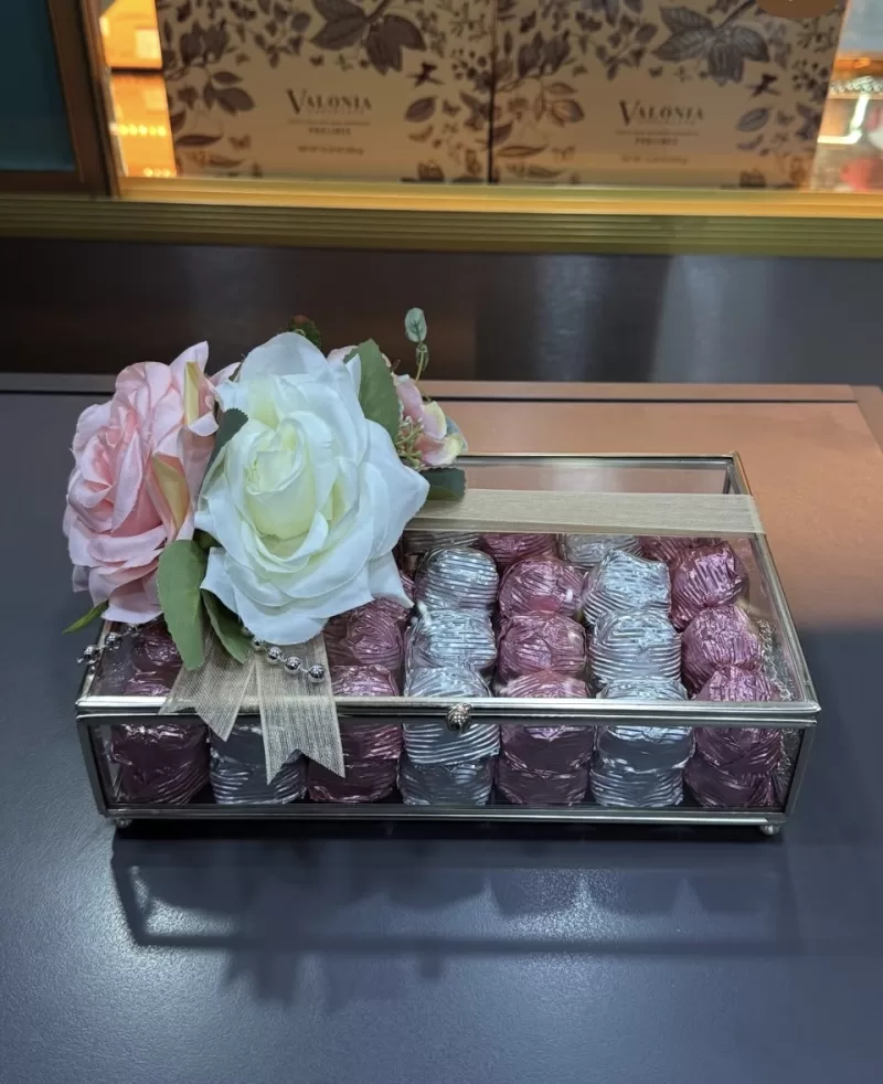 Cam Sandık Söz Nişan Çikolatası