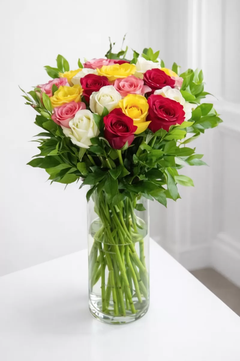 Renklerin Aşkı – Premium Gül Vazosu