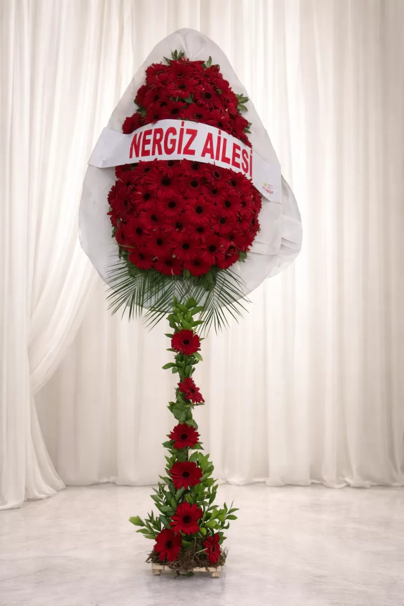 Düğün Açılış Kırmızı Model Çelenk